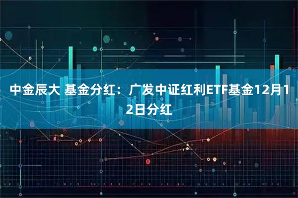 中金辰大 基金分红：广发中证红利ETF基金12月12日分红